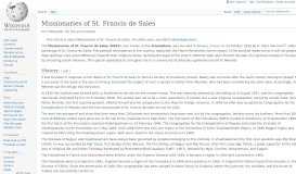 
							         Missionaries of St. Francis de Sales - Wikipedia								  
							    