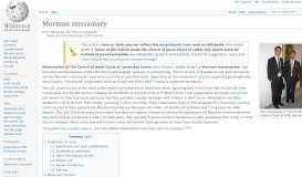 
							         Missionary (LDS Church) - Wikipedia								  
							    