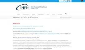 
							         Missioni in Italia e all'estero - INFN Lecce web								  
							    