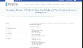 
							         Mississippi Division of Medicaid Case Mix RUG-IV and Time-Weighted ...								  
							    