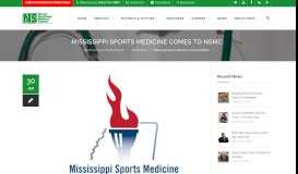 
							         Mississippi Sports Medicine Comes to NSMC								  
							    