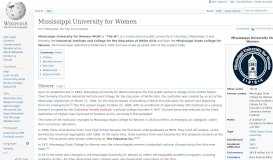 
							         Mississippi University for Women - Wikipedia								  
							    