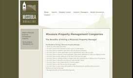 
							         Missoula Property Management Companies								  
							    
