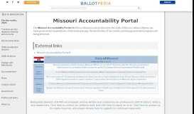 
							         Missouri Accountability Portal - Ballotpedia								  
							    