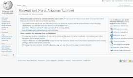 
							         Missouri and North Arkansas Railroad - Wikipedia								  
							    