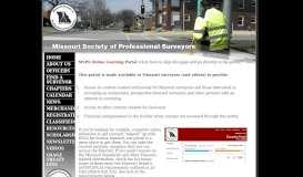 
							         Missouri Society of Professional Surveyors Online Learning Portal								  
							    