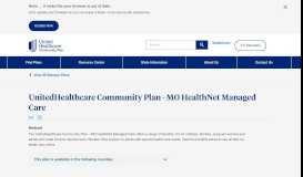 
							         Missouri - UnitedHealthcare Community Plan - MO HealthNet ...								  
							    