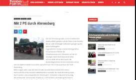 
							         Mit 2 PS durch Ahrensburg | Ahrensburg Portal								  
							    