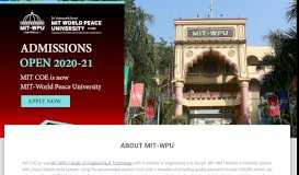 
							         MIT-College of Engineering, Pune								  
							    