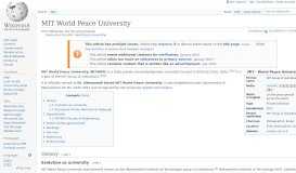 
							         MIT - World Peace University - Wikipedia								  
							    