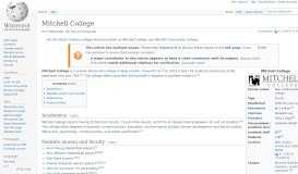 
							         Mitchell College - Wikipedia								  
							    