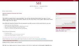 
							         (Mitchell Hamline Financial Aid Portal) Student Log In								  
							    