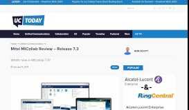 
							         Mitel MiCollab Review - Release 7.3 - UC Today								  
							    