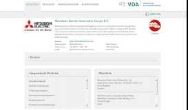 
							         Mitsubishi Electric Automotive Europe B.V. : VDA Partner Portal								  
							    