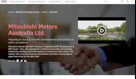 
							         Mitsubishi Motors Australia Ltd. | IBM								  
							    