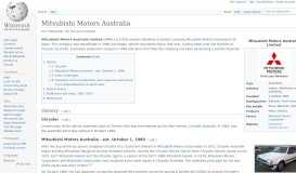 
							         Mitsubishi Motors Australia - Wikipedia								  
							    