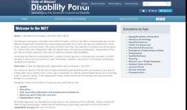 
							         MITT - Missouri Disability Portal - MO.gov								  
							    