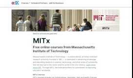 
							         MITx - Free Courses from Massachusetts Institute of Technology | edX								  
							    