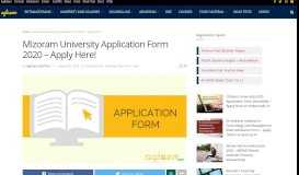 
							         Mizoram University Application Form (Released) 2019 – Apply Online ...								  
							    