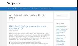 
							         mkbhavuni mkbu online Result 2020 Archives - 9kry.com								  
							    