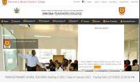 
							         Mkoba Teachers College Website by Binary Software (Pvt) Ltd ...								  
							    