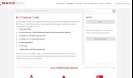 
							         MLF-Partner Portal – Online Tool zur Abwicklung von B2B-Geschäften								  
							    