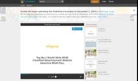 
							         mlm Best Free Ads Site - SlideShare								  
							    