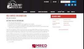
							         MLS (MRED) Information | Chicago Association of REALTORS®								  
							    