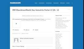 
							         MM MaschinenMarkt Das Industrie Portal 17.09.´13 | MARKKOM								  
							    