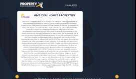 
							         MME Ideal Homes's Estate Agent Profile on Propertyshowrooms.com								  
							    