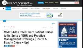 
							         MMIC Adds InteliChart Patient Portal to Its Suite of EHR and Practice ...								  
							    
