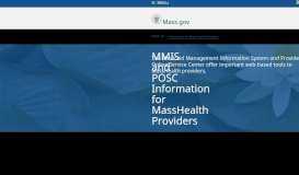 
							         MMIS and POSC Information | Mass.gov								  
							    