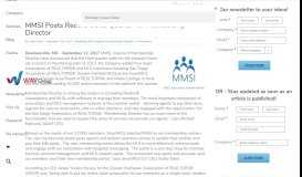 
							         MMSI Posts Record Sales Quarter for Membership Director - WAV Group								  
							    