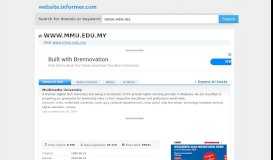 
							         mmu.edu.my at WI. Multimedia University - Website Informer								  
							    