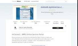 
							         Mmvd.syniverse.com website. MConnect - MMS Online Service Portal.								  
							    
