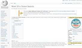 
							         Mnet 20's Choice Awards - Wikipedia								  
							    