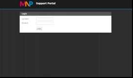 
							         MNP Support Portal - Login								  
							    