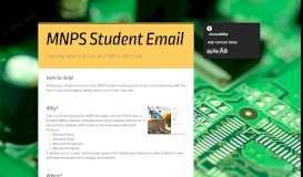 
							         MNPS Student Email - Smore								  
							    