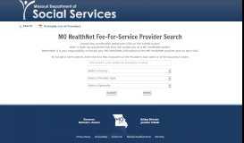 
							         MO HealthNet FFS Provider Search - MO.gov								  
							    