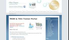 
							         MOBI & TIES Trainer Portal | Ohio AAP								  
							    