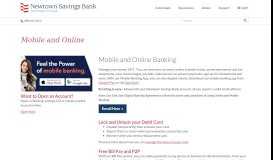 
							         Mobile and Online Banking at Newtown Savings Bank								  
							    