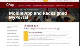 
							         Mobile App and MyPortal - De Anza College								  
							    