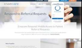 
							         Mobile App - Speeds Referral Process | Ensocare								  
							    