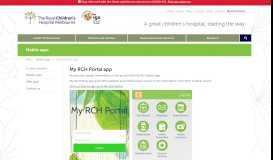 
							         Mobile apps : My RCH Portal app - The Royal Children's Hospital								  
							    