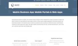 
							         Mobile Business App: Mobile Portals & Web Apps | AOE								  
							    