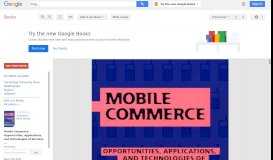 
							         Mobile Commerce: Opportunities, Applications, and Technologies of ...								  
							    