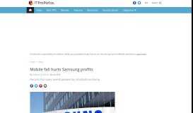 
							         Mobile fall hurts Samsung profits | ITProPortal								  
							    