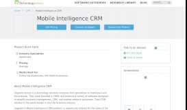 
							         Mobile Intelligence CRM Reviews | TechnologyAdvice								  
							    