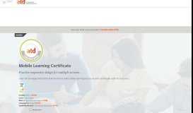 
							         Mobile Learning Certificate - ATD								  
							    