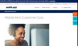 
							         Mobile Mini's 24/7 Customer Care								  
							    